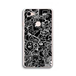 CaseCompany Vexx Black City : Google Pixel 3 XL Transparant Hoesje