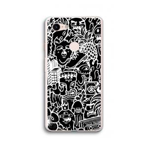 CaseCompany Vexx Black Mixtape: Google Pixel 3 XL Transparant Hoesje