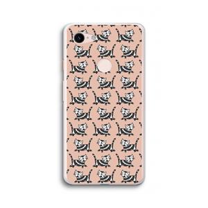 CaseCompany Zwarte poes: Google Pixel 3 XL Transparant Hoesje