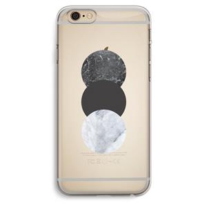 CaseCompany Marmeren cirkels: iPhone 6 Plus / 6S Plus Transparant Hoesje