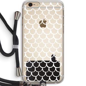 CaseCompany Dakpannetjes: iPhone 6 PLUS / 6S PLUS Transparant Hoesje met koord