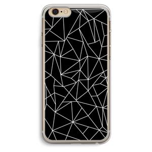 CaseCompany Geometrische lijnen wit: iPhone 6 Plus / 6S Plus Transparant Hoesje