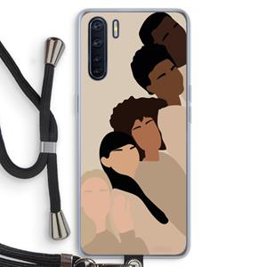 CaseCompany Sweet creatures: Oppo A91 Transparant Hoesje met koord