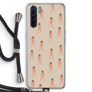 CaseCompany You're so golden: Oppo A91 Transparant Hoesje met koord