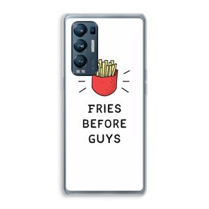 CaseCompany Fries before guys: Oppo Find X3 Neo Transparant Hoesje