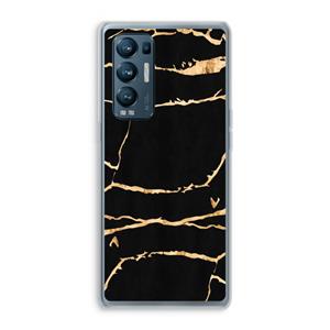 CaseCompany Gouden marmer: Oppo Find X3 Neo Transparant Hoesje