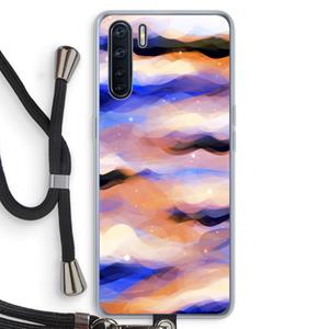 CaseCompany Donkere Wolken: Oppo A91 Transparant Hoesje met koord