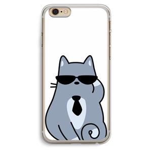 CaseCompany Cool cat: iPhone 6 Plus / 6S Plus Transparant Hoesje