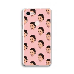 CaseCompany Ugly Cry Call: Google Pixel 3 XL Transparant Hoesje