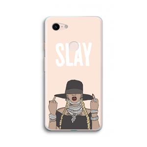CaseCompany Slay All Day: Google Pixel 3 XL Transparant Hoesje