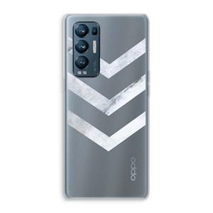 CaseCompany Marmeren pijlen: Oppo Find X3 Neo Transparant Hoesje