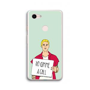 CaseCompany Gimme a call: Google Pixel 3 XL Transparant Hoesje