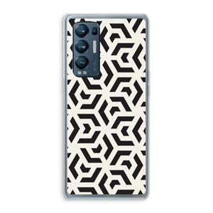 CaseCompany Crazy pattern: Oppo Find X3 Neo Transparant Hoesje