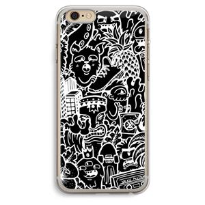 CaseCompany Vexx Black Mixtape: iPhone 6 Plus / 6S Plus Transparant Hoesje