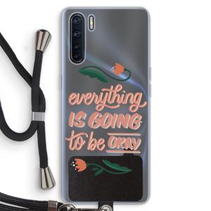 CaseCompany Optimistic flower girl: Oppo A91 Transparant Hoesje met koord