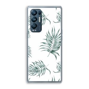 CaseCompany Simple leaves: Oppo Find X3 Neo Transparant Hoesje