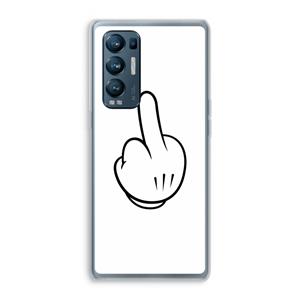 CaseCompany Middle finger white: Oppo Find X3 Neo Transparant Hoesje