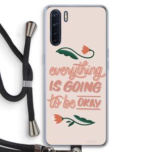 CaseCompany Optimistic flower girl: Oppo A91 Transparant Hoesje met koord