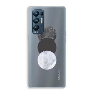 CaseCompany Marmeren cirkels: Oppo Find X3 Neo Transparant Hoesje