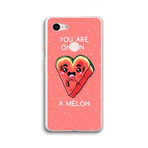 CaseCompany One In A Melon: Google Pixel 3 XL Transparant Hoesje