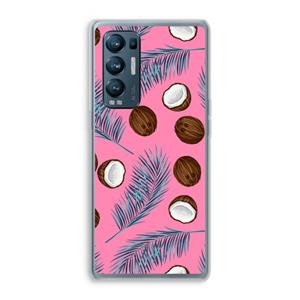 CaseCompany Kokosnoot roze: Oppo Find X3 Neo Transparant Hoesje