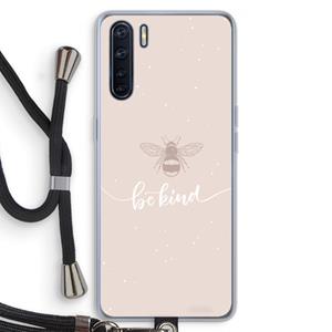 CaseCompany Be(e) kind: Oppo A91 Transparant Hoesje met koord