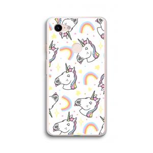 CaseCompany Rainbow Unicorn: Google Pixel 3 XL Transparant Hoesje
