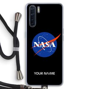 CaseCompany NASA: Oppo A91 Transparant Hoesje met koord