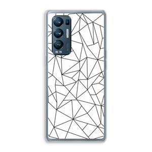 CaseCompany Geometrische lijnen zwart: Oppo Find X3 Neo Transparant Hoesje