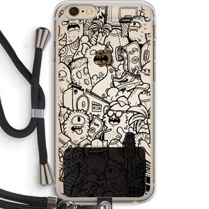 CaseCompany Vexx Black City : iPhone 6 PLUS / 6S PLUS Transparant Hoesje met koord
