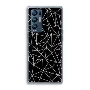 CaseCompany Geometrische lijnen wit: Oppo Find X3 Neo Transparant Hoesje