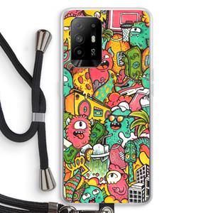 CaseCompany Vexx City: Oppo A95 5G Transparant Hoesje met koord