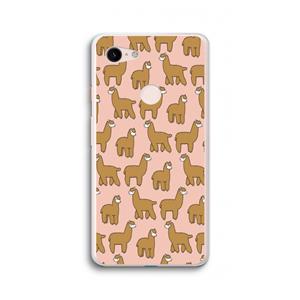 CaseCompany Alpacas: Google Pixel 3 XL Transparant Hoesje