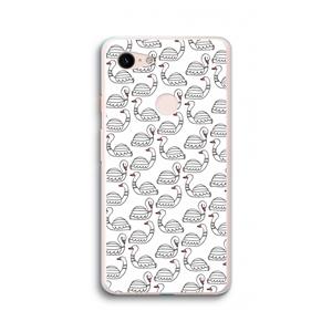 CaseCompany Zwanen: Google Pixel 3 XL Transparant Hoesje