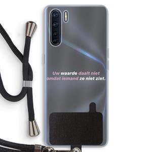CaseCompany uw waarde daalt niet: Oppo A91 Transparant Hoesje met koord