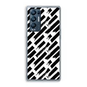 CaseCompany Zwarte vegen: Oppo Find X3 Neo Transparant Hoesje