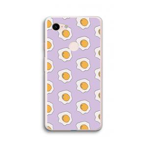 CaseCompany Bacon to my eggs #1: Google Pixel 3 XL Transparant Hoesje