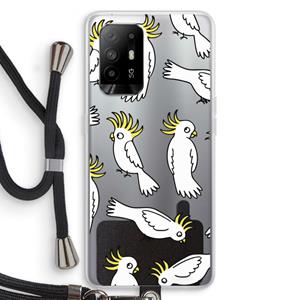 CaseCompany Papegaai: Oppo A95 5G Transparant Hoesje met koord