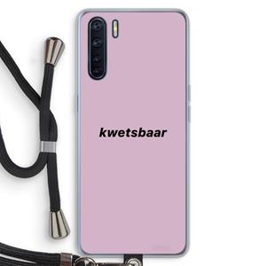 CaseCompany kwetsbaar: Oppo A91 Transparant Hoesje met koord