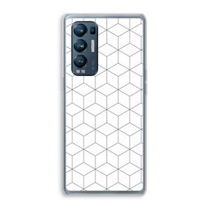 CaseCompany Zwart-witte kubussen: Oppo Find X3 Neo Transparant Hoesje