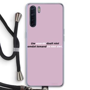 CaseCompany uw waarde daalt niet: Oppo A91 Transparant Hoesje met koord