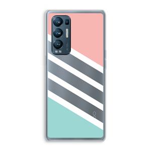 CaseCompany Strepen pastel: Oppo Find X3 Neo Transparant Hoesje