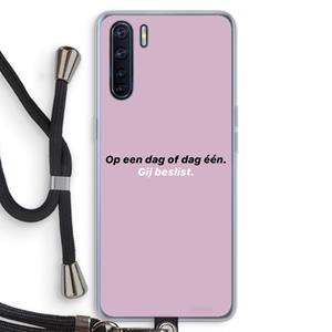 CaseCompany gij beslist: Oppo A91 Transparant Hoesje met koord