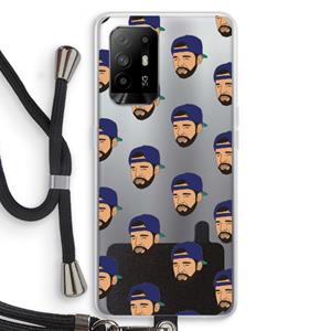 CaseCompany Drake Away: Oppo A95 5G Transparant Hoesje met koord