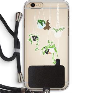 CaseCompany Hang In There: iPhone 6 PLUS / 6S PLUS Transparant Hoesje met koord