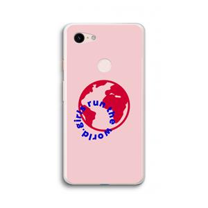 CaseCompany Run The World: Google Pixel 3 XL Transparant Hoesje