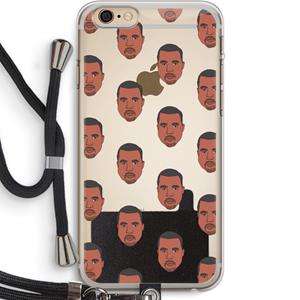 CaseCompany Kanye Call Me℃: iPhone 6 PLUS / 6S PLUS Transparant Hoesje met koord