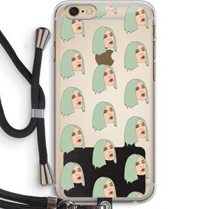 CaseCompany King Kylie: iPhone 6 PLUS / 6S PLUS Transparant Hoesje met koord