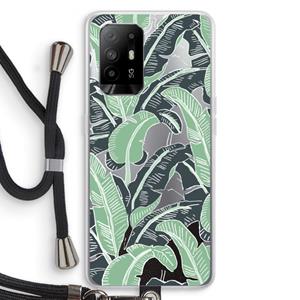 CaseCompany This Sh*t Is Bananas: Oppo A95 5G Transparant Hoesje met koord
