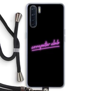 CaseCompany Vice Black: Oppo A91 Transparant Hoesje met koord